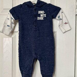 ⭐️$4 When bundled ⭐️Carter's Navy Blue Dino-Mite Dude One Piece